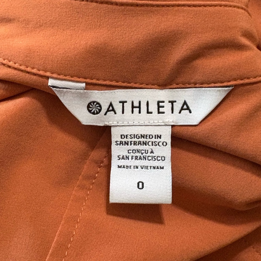 Athleta Sleeveless Collared Romper in Terracotta Orange - Picture 11 of 13